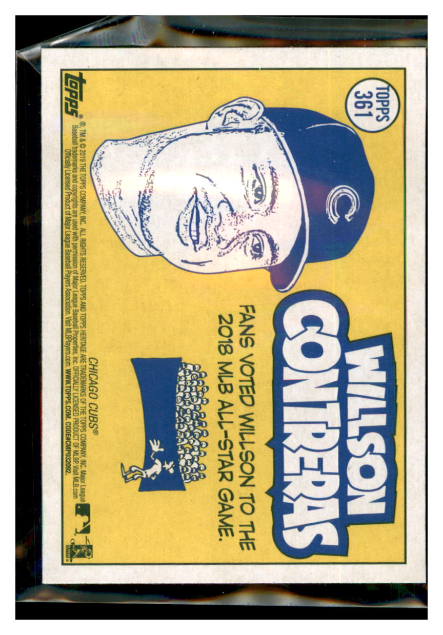 2019 Topps Heritage Willson
Contreras Chicago Cubs #361 Baseball card TMH1C simple Xclusive Collectibles