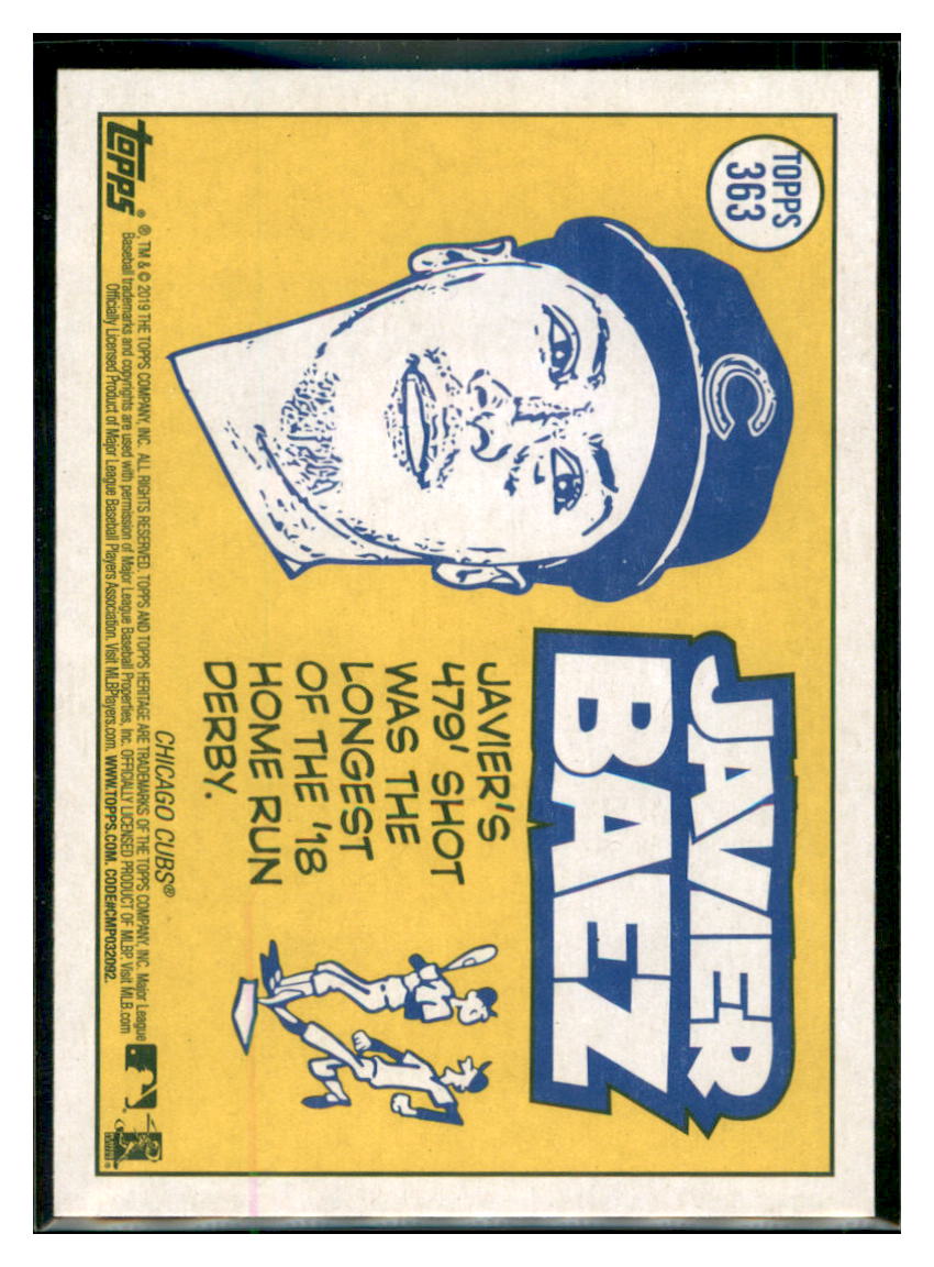 2019 Topps Heritage Javier Baez    Chicago Cubs #363 Baseball card PSA ALL
  TMH1C_1a simple Xclusive Collectibles   