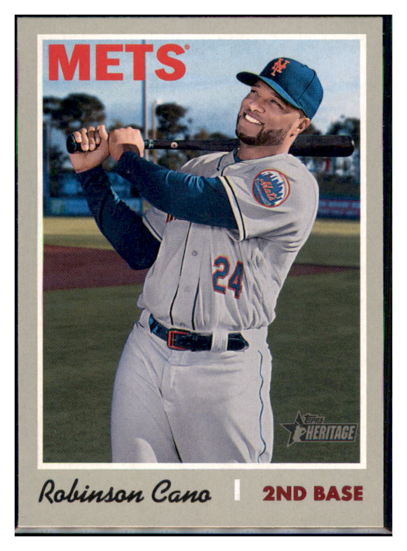 2019 Topps Heritage Robinson Cano New York Mets #323 Baseball card TMH1C_1a simple Xclusive Collectibles