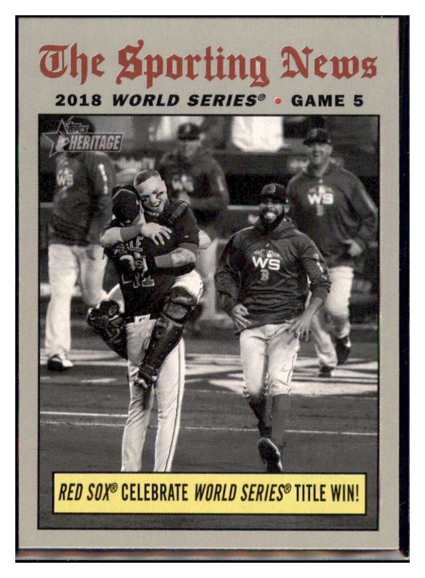 2019 Topps Heritage Red Sox Celebrate
  World Series Title Win! WSH    Boston
  Red Sox #310 Baseball card   TMH1C_1a simple Xclusive Collectibles