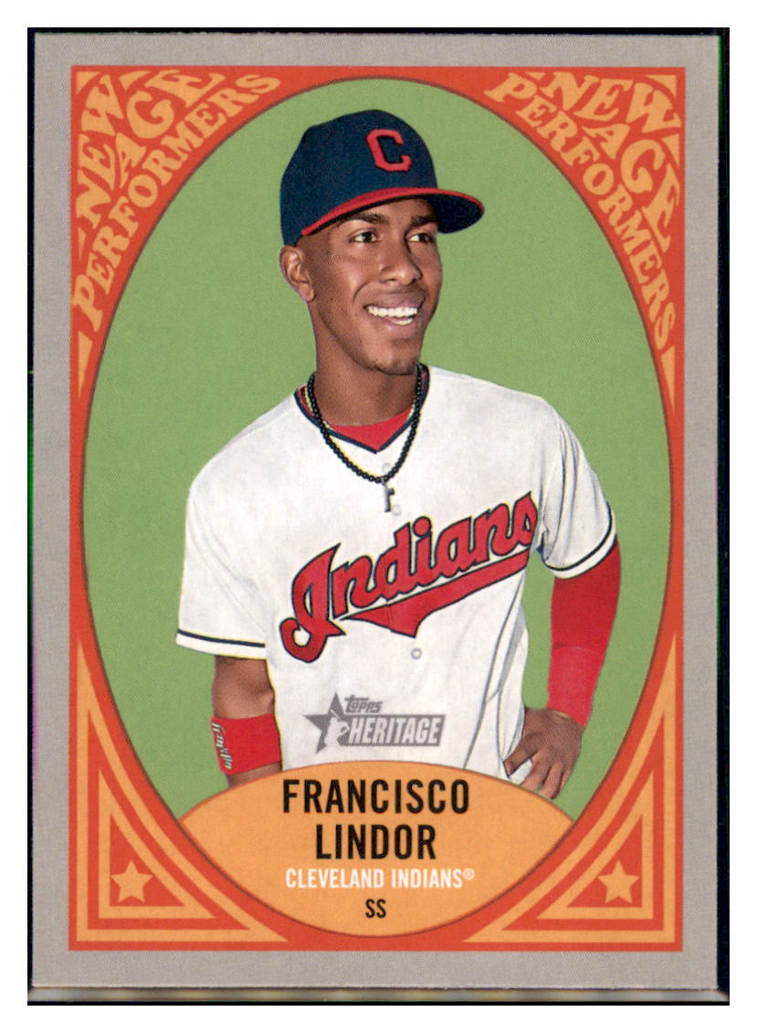 2019 Topps Heritage Francisco Lindor    Cleveland Indians #NAP-7 Baseball
  card   TMH1C_1a simple Xclusive Collectibles   