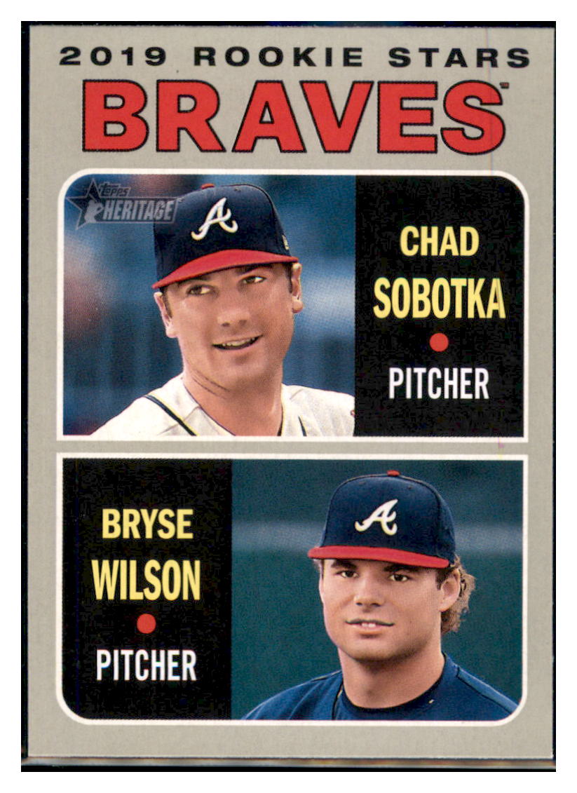 2019 Topps Heritage Chad Sobotka / Bryse
  Wilson CPC, RC, RS    Atlanta Braves
  #172 Baseball card   TMH1C_1a simple Xclusive Collectibles