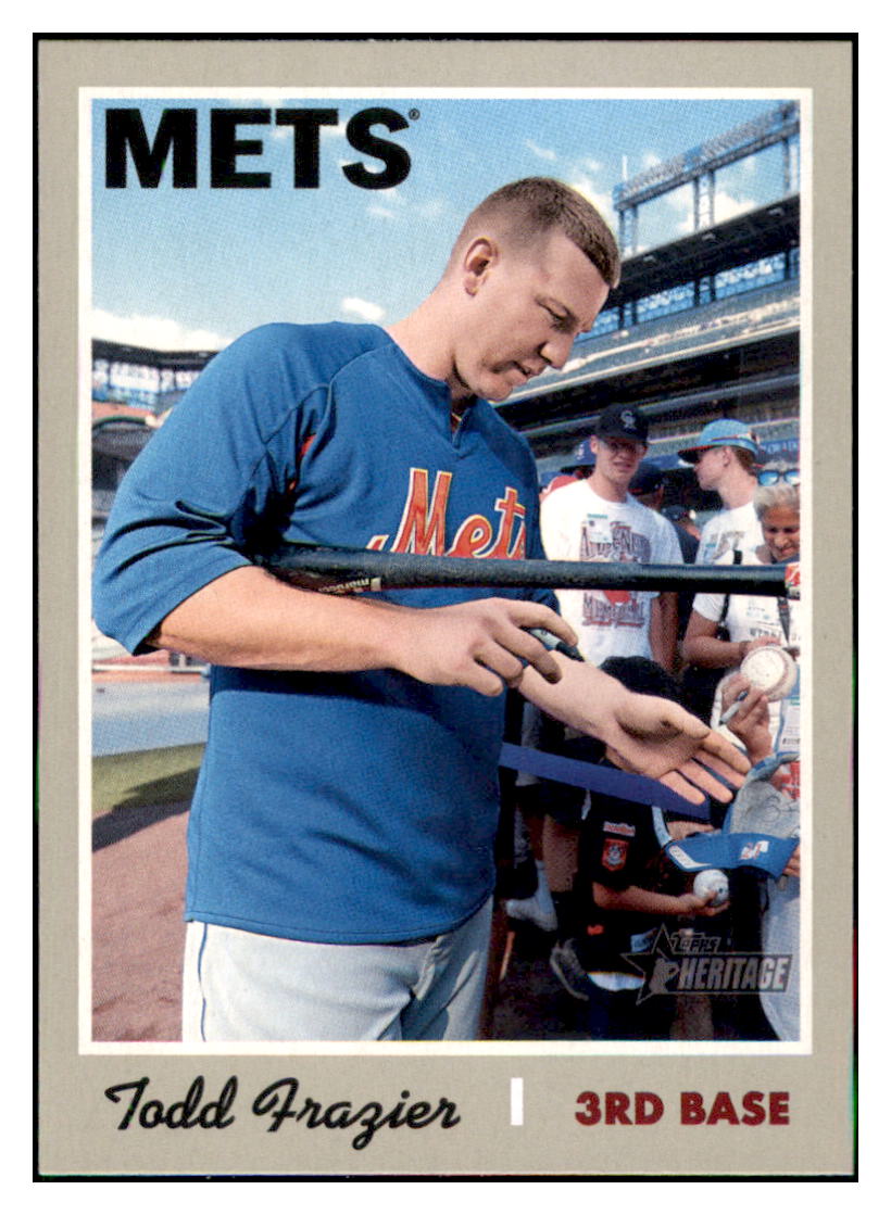 2019 Topps Heritage Todd Frazier    New York Mets #214 Baseball card   TMH1C simple Xclusive Collectibles   