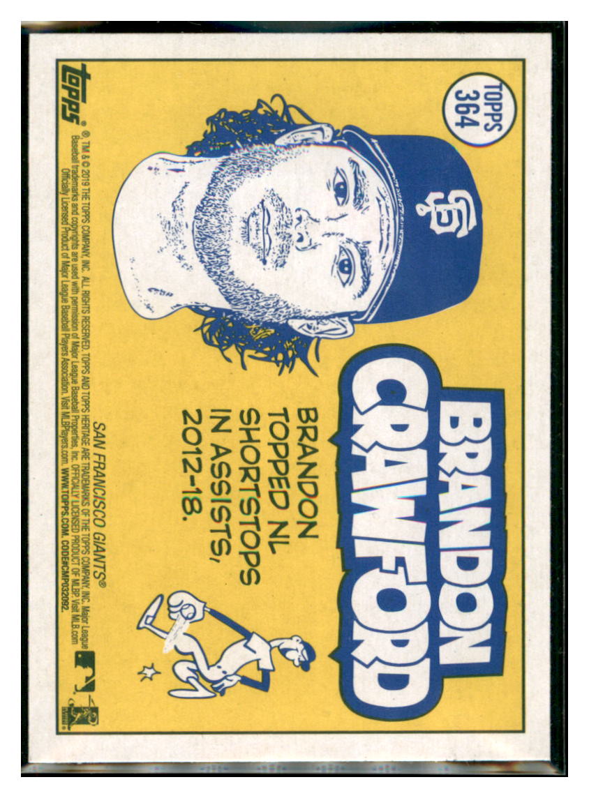 2019 Topps Heritage Brandon Crawford    San Francisco Giants #364 Baseball card Sporting News TMH1C simple Xclusive Collectibles