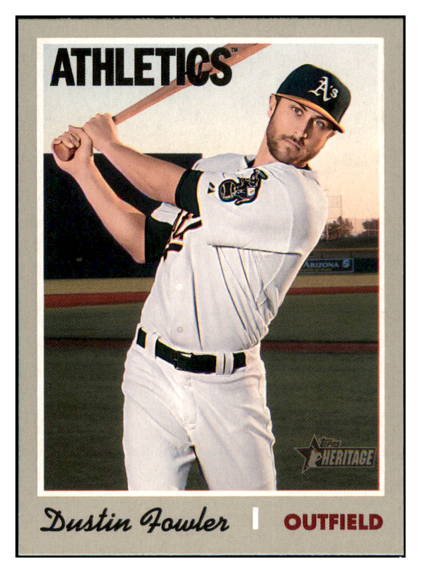 2019 Topps Heritage Dustin Fowler    Oakland Athletics #140 Baseball card   TMH1C simple Xclusive Collectibles