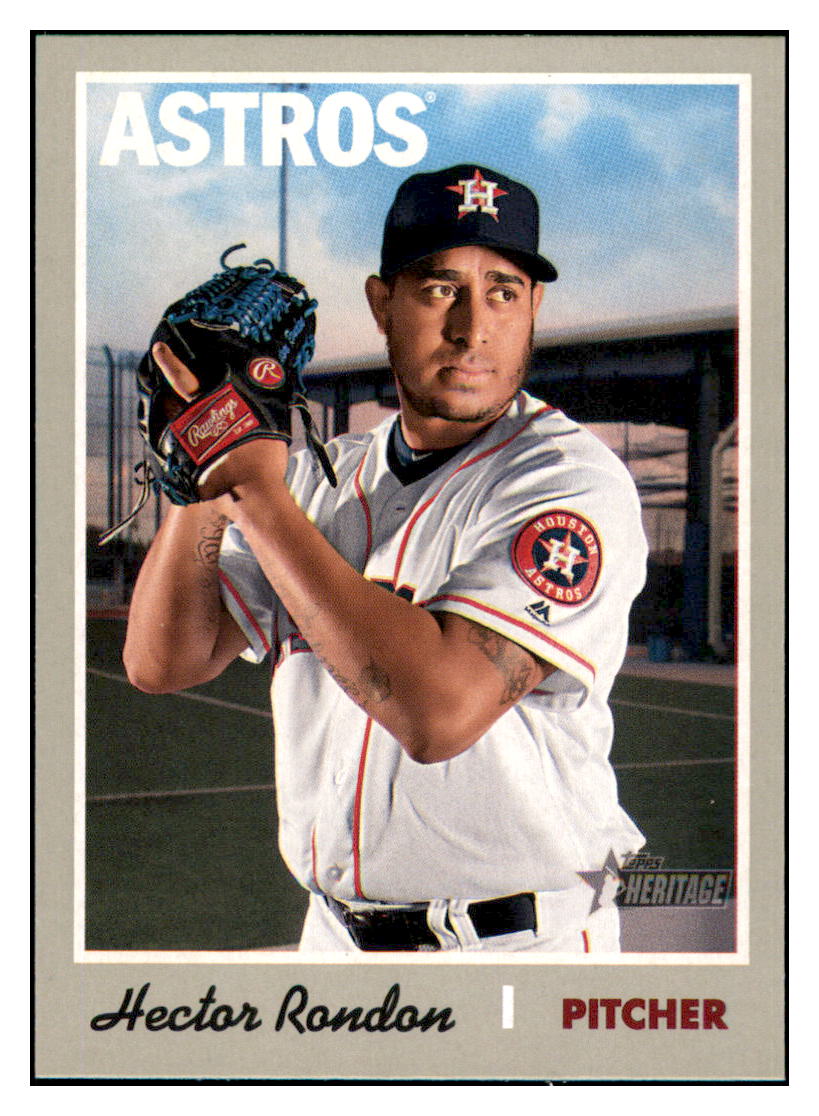 2019 Topps Heritage Hector Rondon Houston Astros #178 Baseball card TMH1C_1a simple Xclusive Collectibles