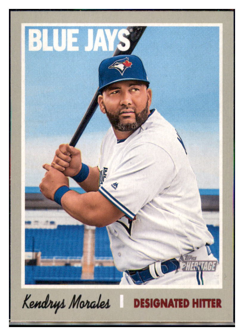 2019 Topps Heritage Kendrys Morales Toronto Blue Jays #221 Baseball card TMH1C_1a simple Xclusive Collectibles