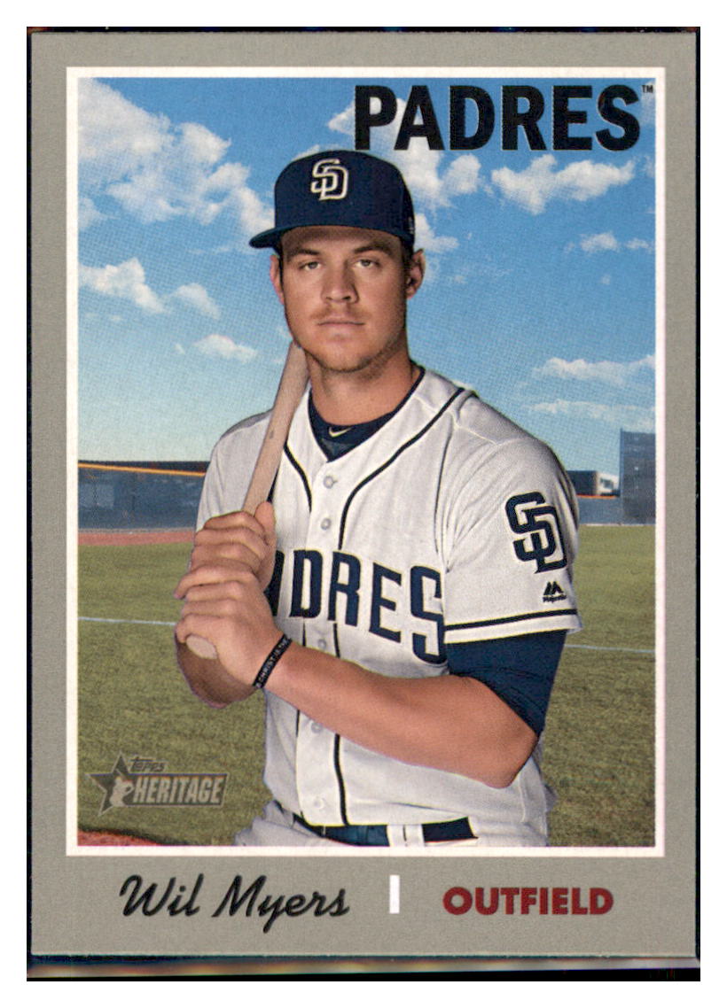2019 Topps Heritage Wil Myers    San Diego Padres #494 Baseball card   TMH1C simple Xclusive Collectibles   