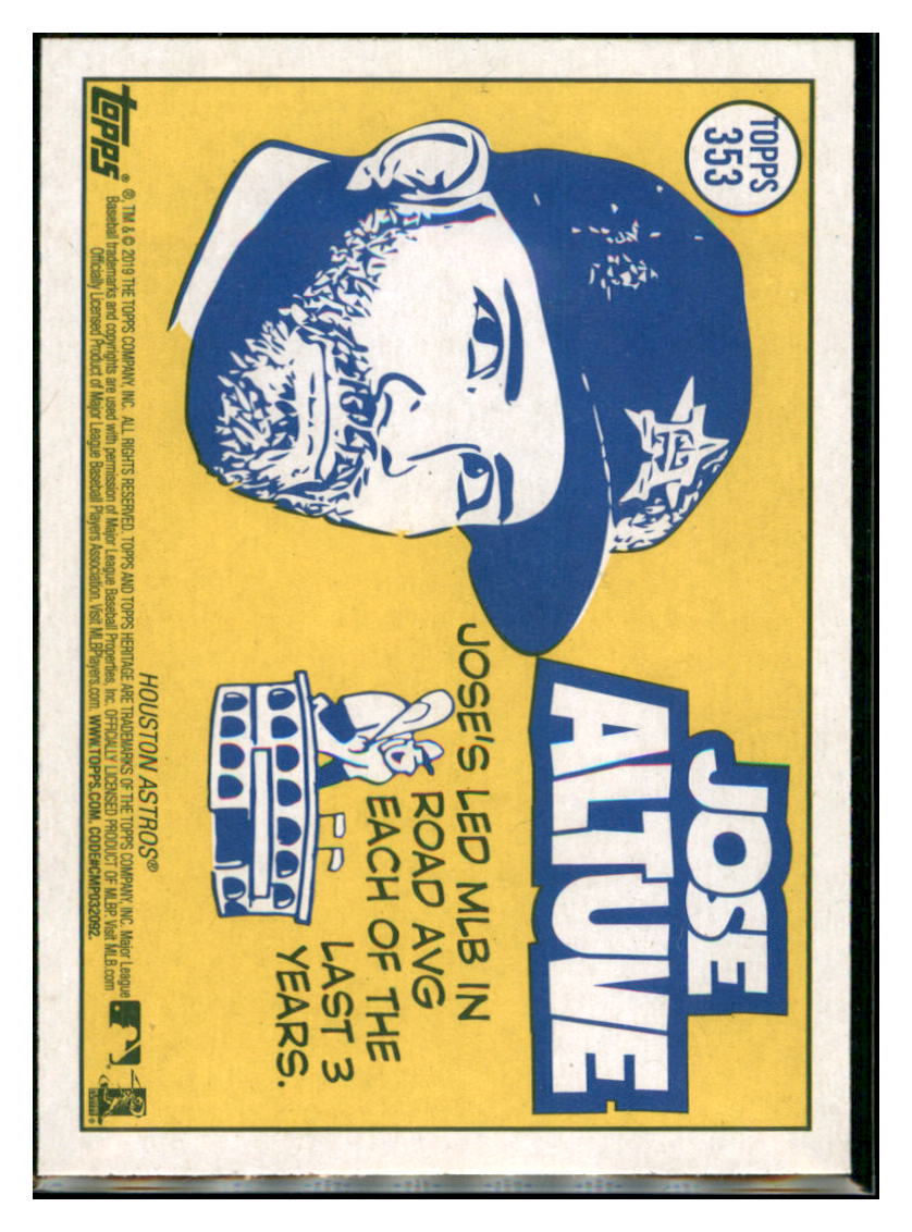 2019 Topps Heritage Jose Altuve Houston Astros #353 Baseball card Sporting News TMH1C simple Xclusive Collectibles