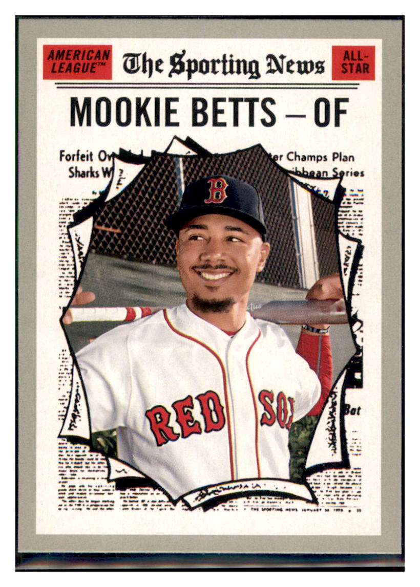2019 Topps Heritage Mookie Betts Boston Red Sox #358 Baseball card Sporting News TMH1C simple Xclusive Collectibles