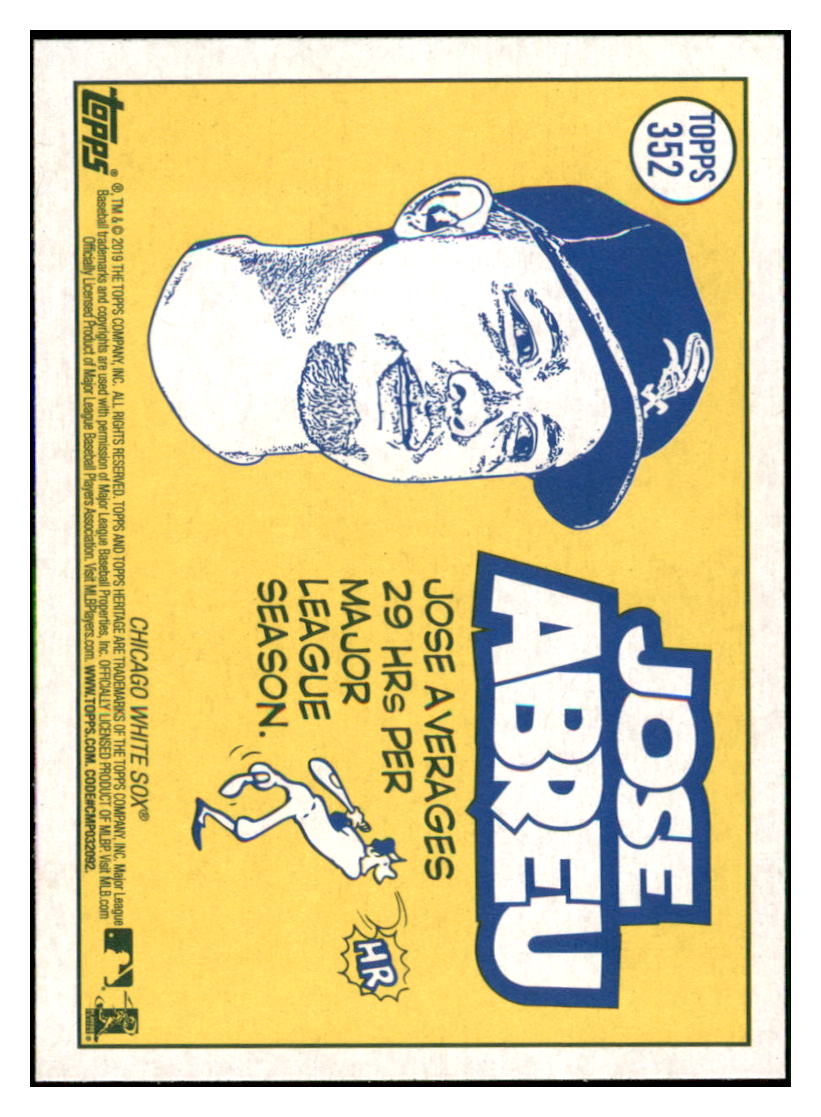 2019 Topps Heritage Jose Abreu Chicago White Sox #352 Baseball card Sporting News TMH1C simple Xclusive Collectibles