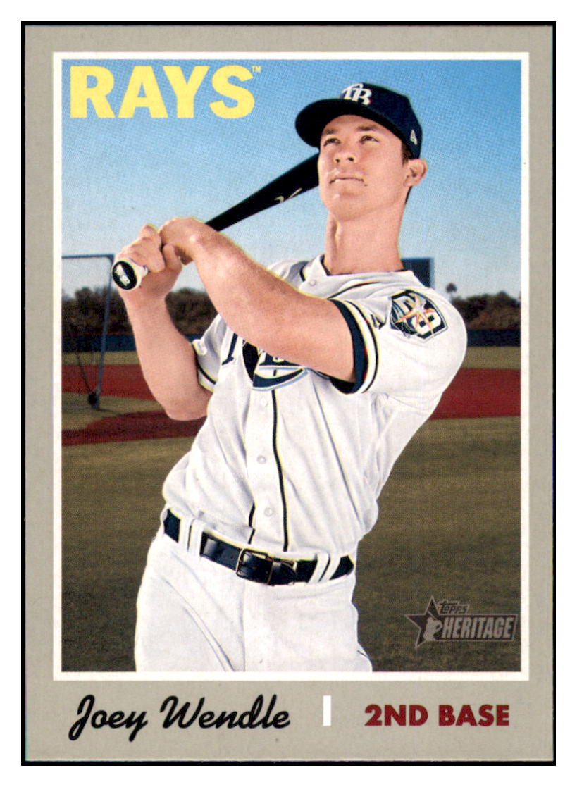 2019 Topps Heritage Joey Wendle Tampa Bay Rays #161 Baseball card TMH1C simple Xclusive Collectibles