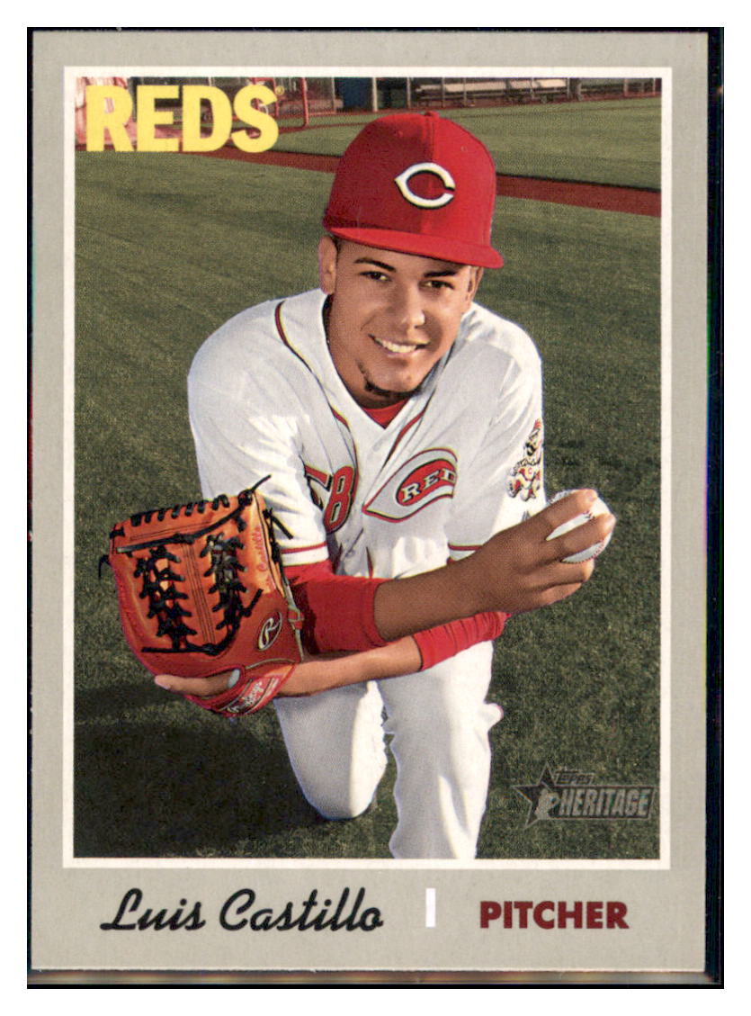 2019 Topps Heritage Luis Castillo Cincinnati Reds #254 Baseball card TMH1C_1a simple Xclusive Collectibles