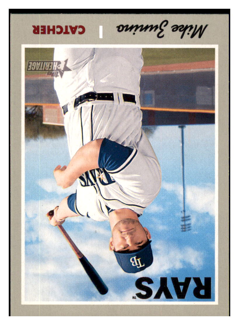 2019 Topps Heritage Mike Zunino Tampa Bay Rays #158 Baseball card TMH1C_1a simple Xclusive Collectibles