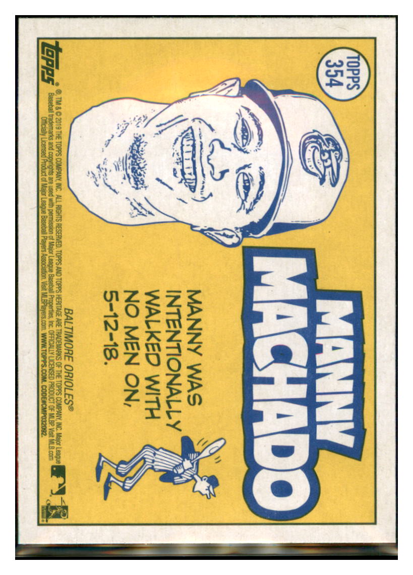 2019 Topps Heritage Manny Machado    Baltimore Orioles #354 Baseball card Sporting News TMH1C simple Xclusive Collectibles