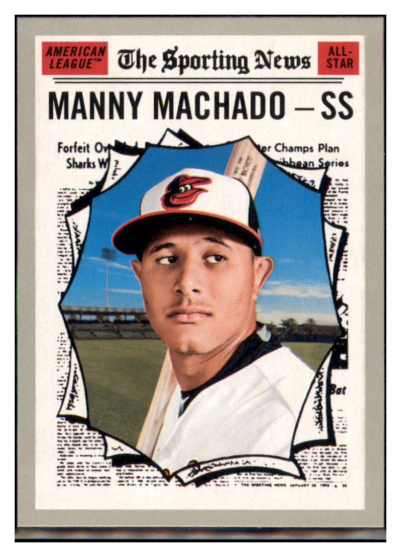 2019 Topps Heritage Manny Machado    Baltimore Orioles #354 Baseball card Sporting News TMH1C simple Xclusive Collectibles