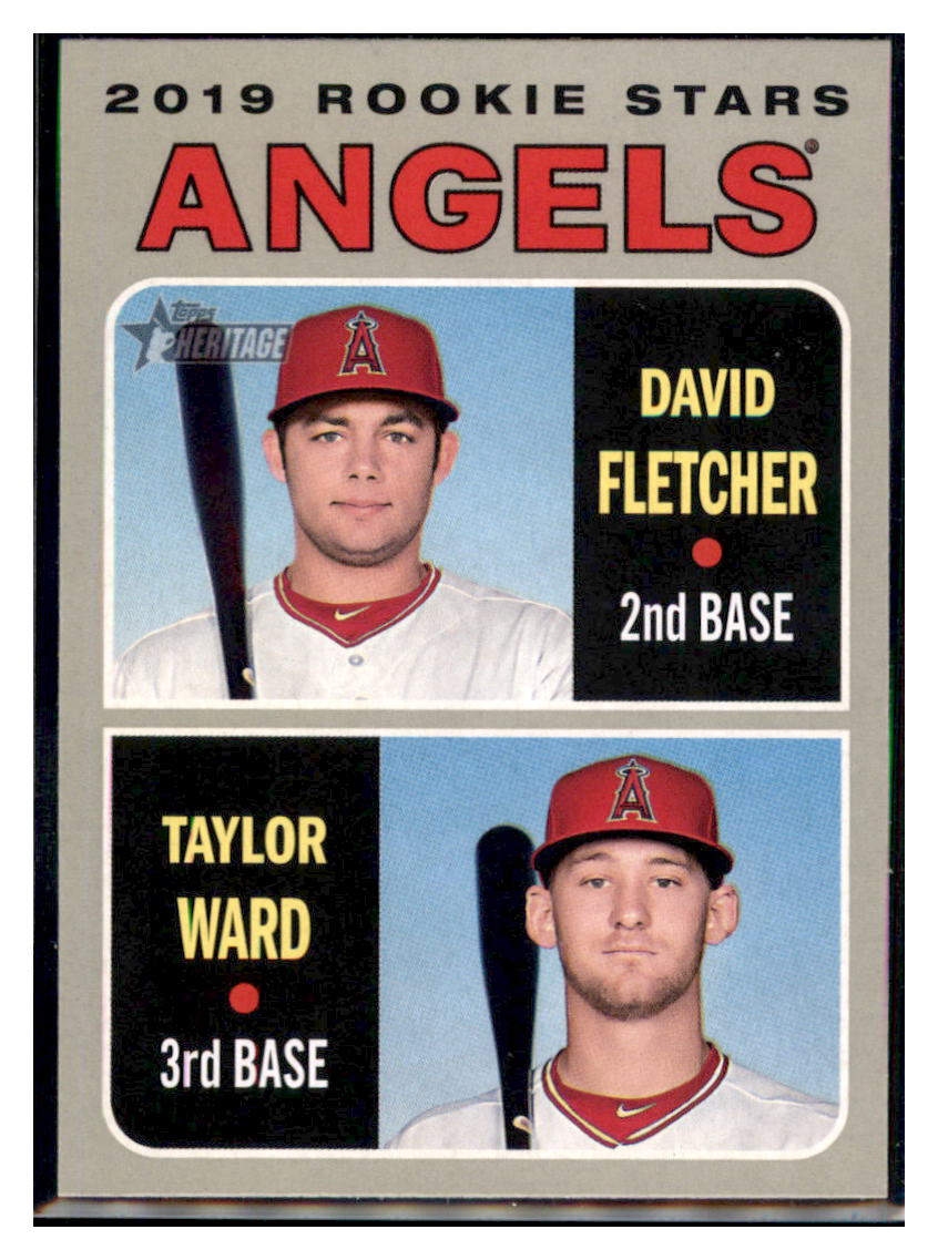2019 Topps Heritage David Fletcher /
  Taylor Ward CPC, RC, RS    Los Angeles
  Angels #74 Baseball card   TMH1C_1a simple Xclusive Collectibles   