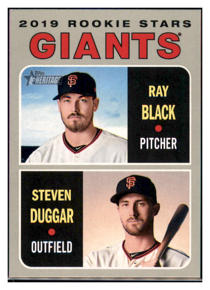 2019 Topps Heritage Steven Duggar / Ray
Black CPC, RC, RS San Francisco
Giants #267 Baseball card TMH1C_1a simple Xclusive Collectibles