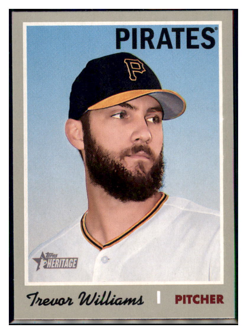 2019 Topps Heritage Trevor Williams    Pittsburgh Pirates #166 Baseball
  card   TMH1C simple Xclusive Collectibles   