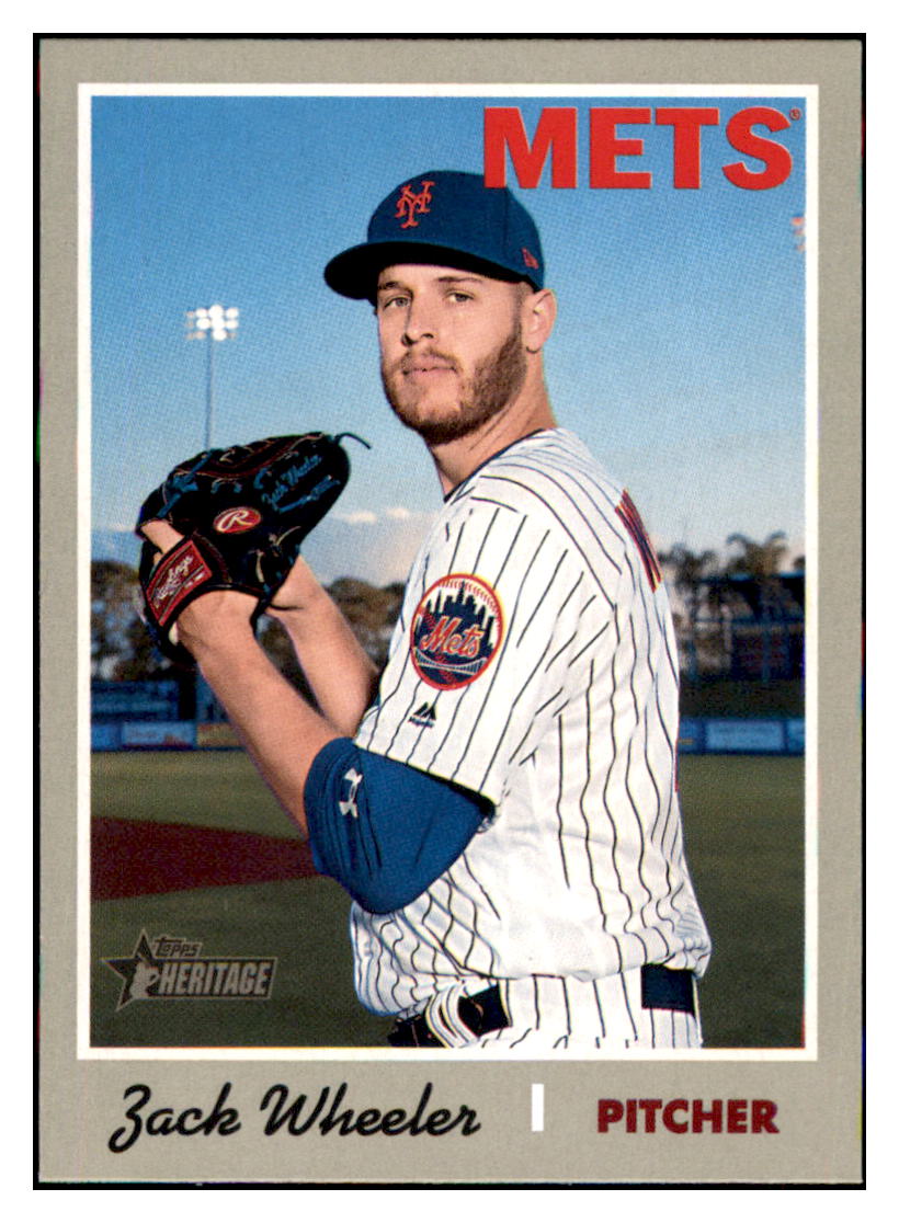2019 Topps Heritage Zack Wheeler    New York Mets #300 Baseball card   TMH1C simple Xclusive Collectibles