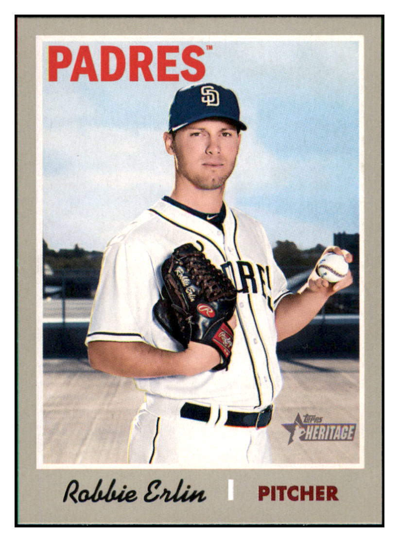 2019 Topps Heritage Robbie Erlin    San Diego Padres #329 Baseball card   TMH1C simple Xclusive Collectibles   