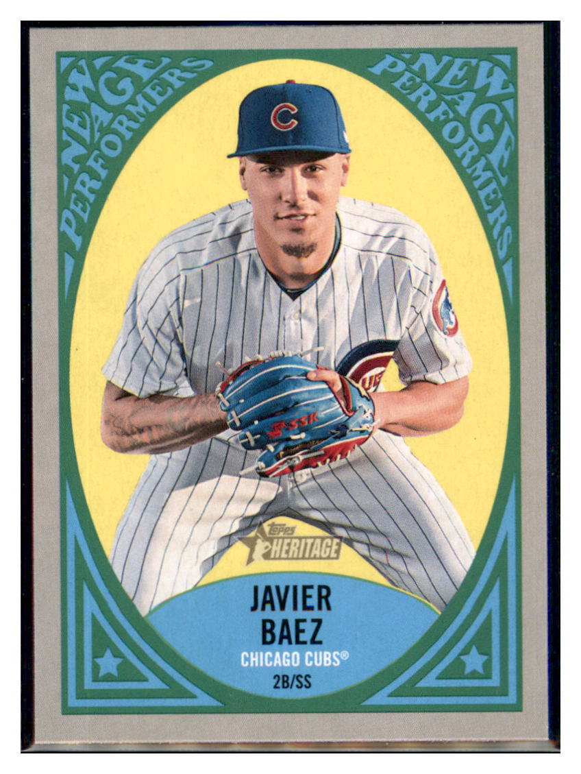 2019 Topps Heritage Javier Baez Chicago Cubs #NAP-21 Baseball card TMH1C simple Xclusive Collectibles