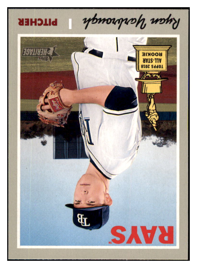 2019 Topps Heritage Ryan Yarbrough Tampa Bay Rays #181 Baseball card TMH1C_1a simple Xclusive Collectibles