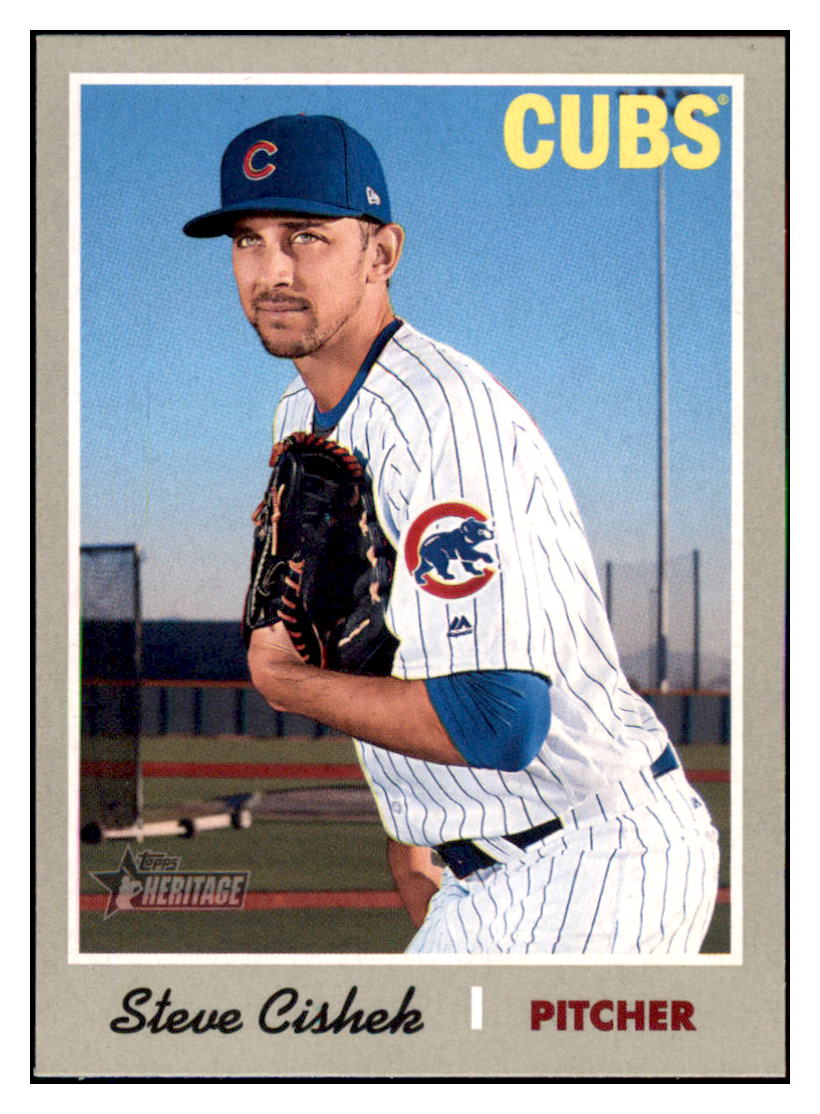 2019 Topps Heritage Steve Cishek Chicago Cubs #291 Baseball card TMH1C_1a simple Xclusive Collectibles