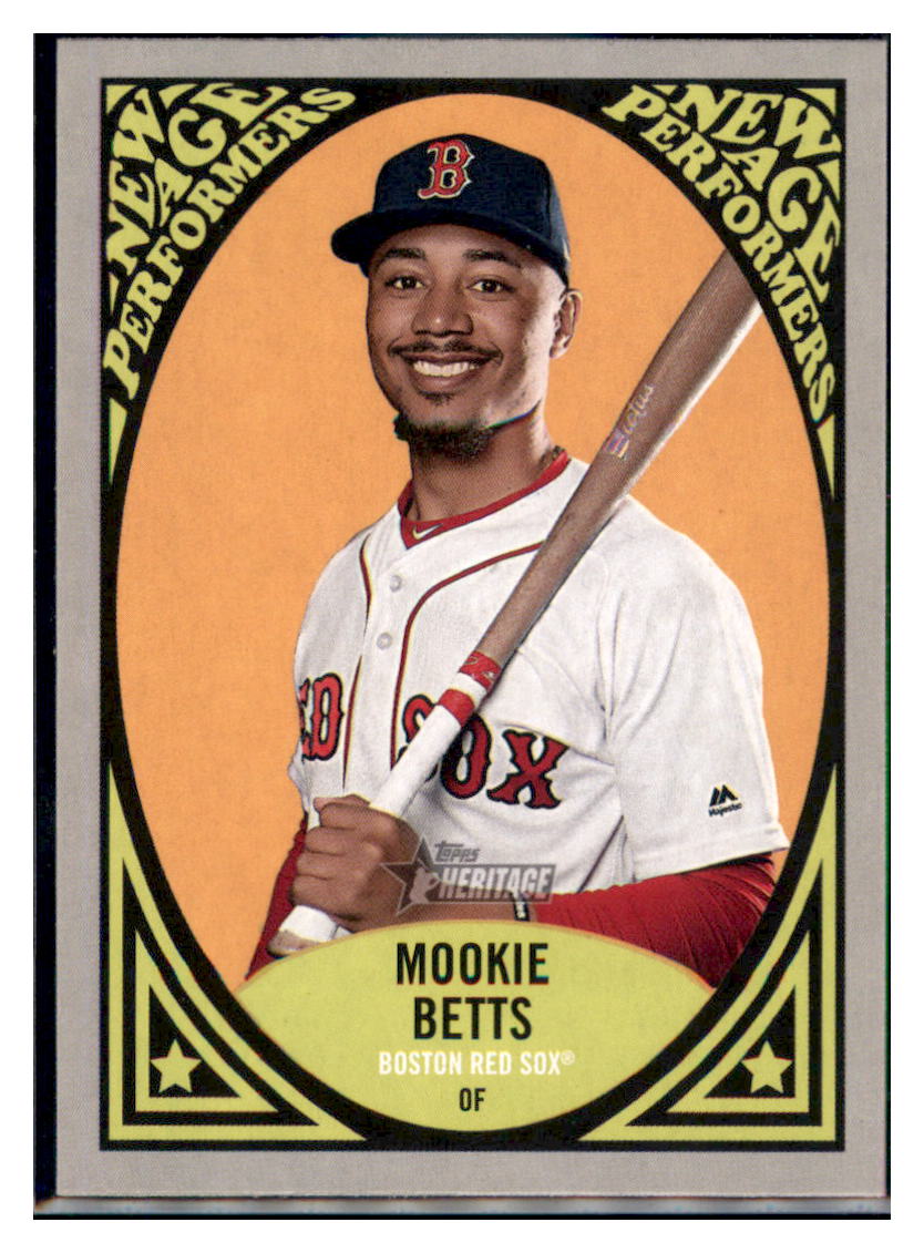 2019 Topps Heritage Mookie Betts    Boston Red Sox #NAP-2 Baseball card   TMH1C_1a simple Xclusive Collectibles