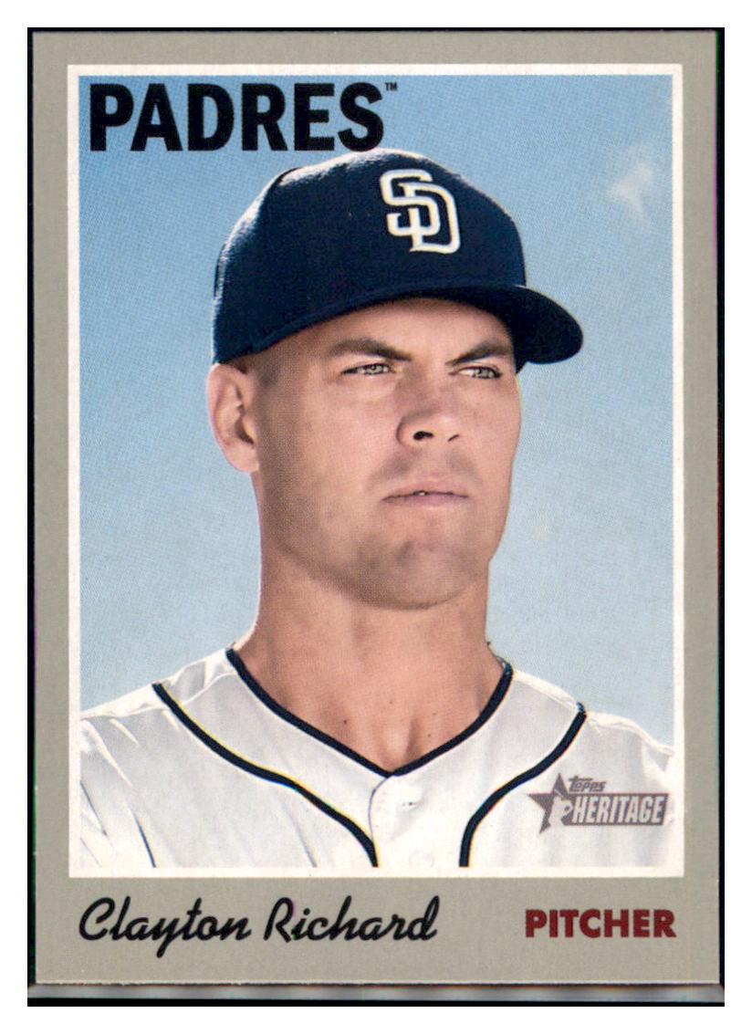 2019 Topps Heritage Clayton Richard San Diego Padres #79 Baseball card TMH1C simple Xclusive Collectibles