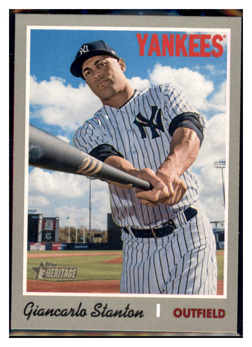 2019 Topps Heritage Giancarlo
Stanton New York Yankees #474
Baseball card TMH1C simple Xclusive Collectibles