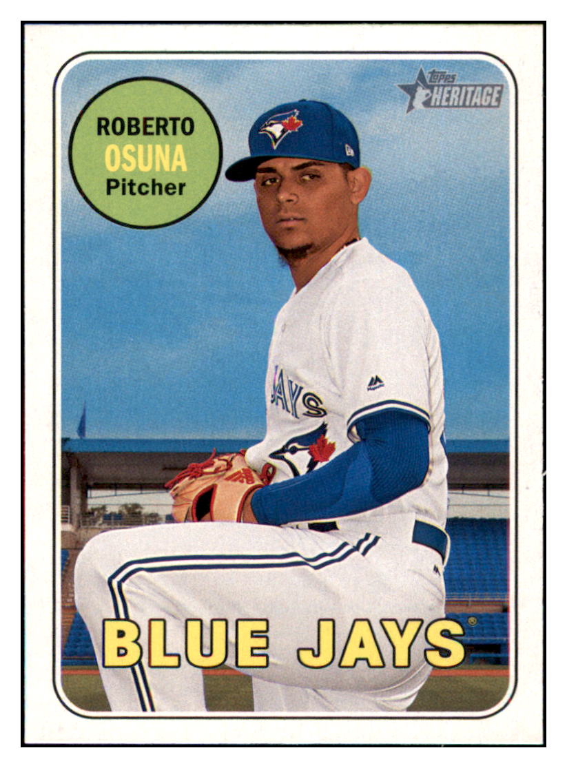 2018 Topps Heritage Roberto Osuna Toronto Blue Jays #194 Baseball card TMH1B simple Xclusive Collectibles