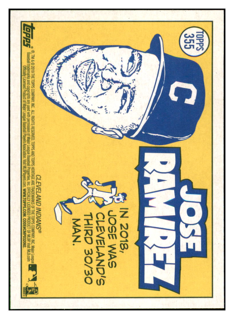 2019 Topps Heritage Jose Ramirez Cleveland Indians #355 Baseball card Sporting News TMH1B simple Xclusive Collectibles
