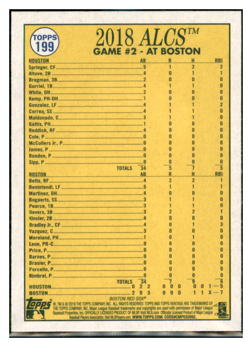 2019 Topps Heritage Jackie Clears Ducks
on the Pond! Boston Red Sox #199
Baseball card TMH1B simple Xclusive Collectibles