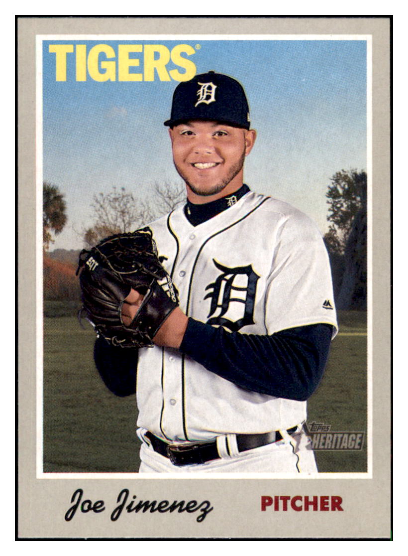 2019 Topps Heritage Joe Jimenez Detroit Tigers #95 Baseball card TMH1B simple Xclusive Collectibles