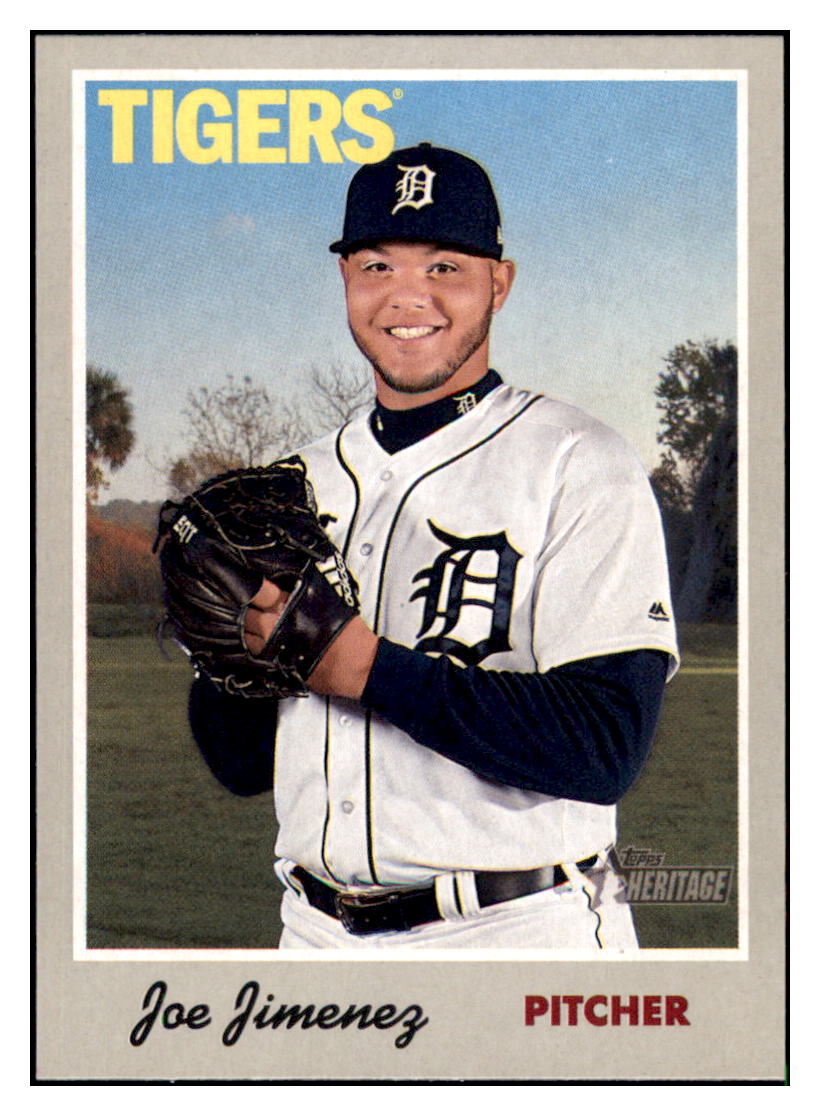 2019 Topps Heritage Joe Jimenez    Detroit Tigers #95 Baseball card    TMH1B simple Xclusive Collectibles   