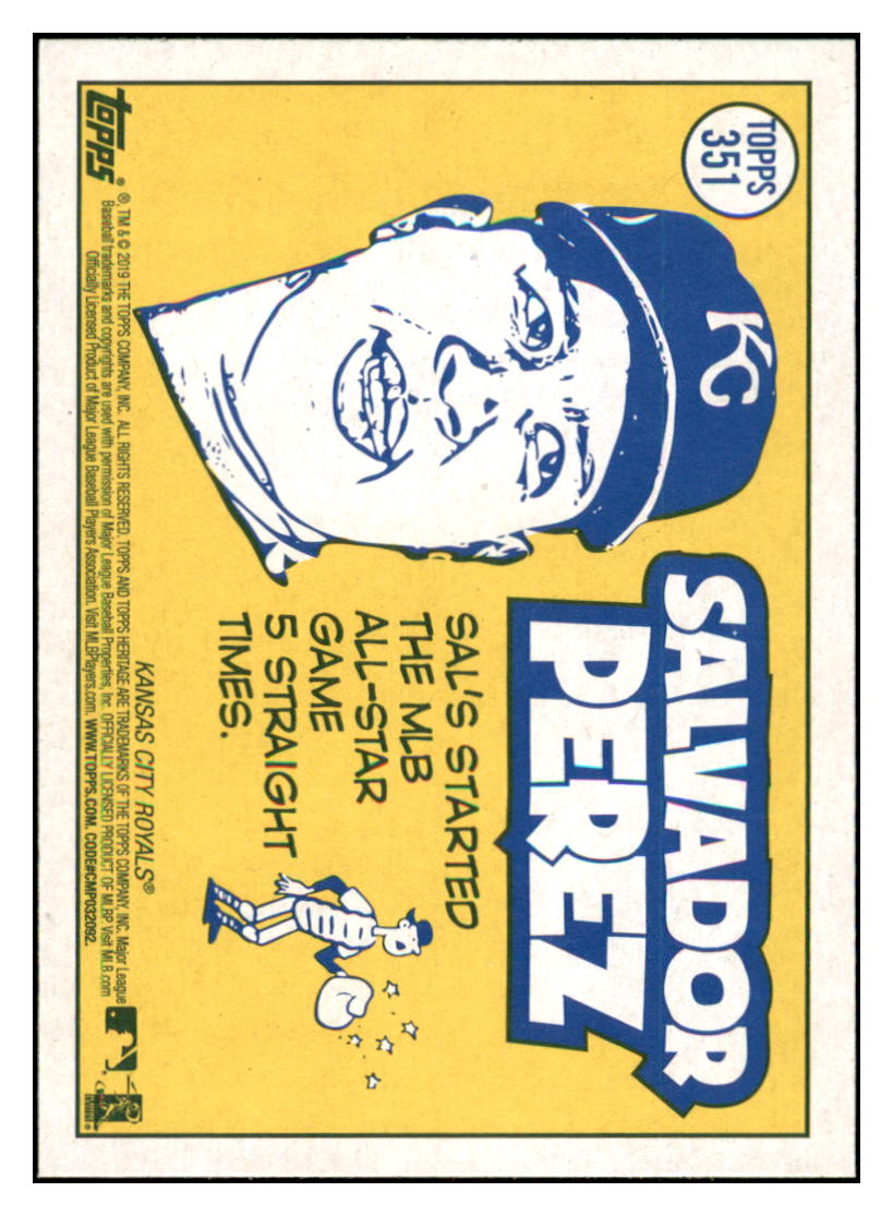 2019 Topps Heritage Salvador Perez Kansas City Royals #351 Baseball card Sporting News TMH1B simple Xclusive Collectibles