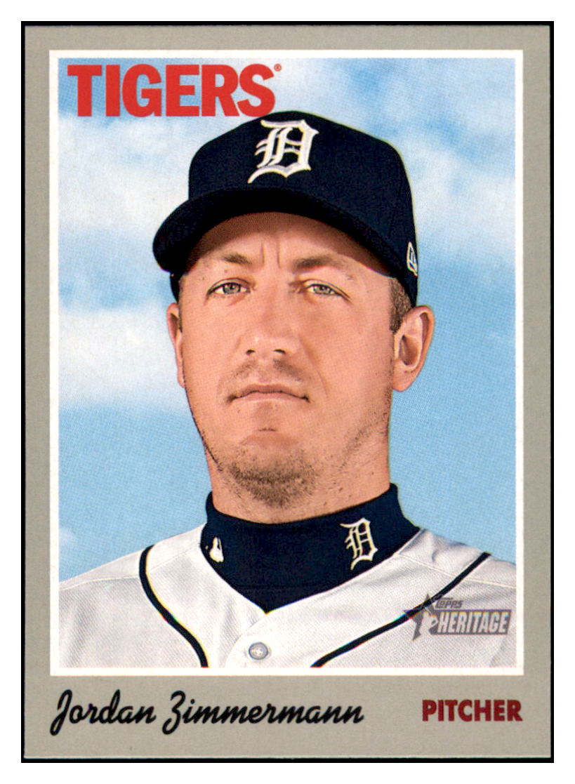 2019 Topps Heritage Jordan
Zimmermann Detroit Tigers #12
Baseball card TMH1B simple Xclusive Collectibles