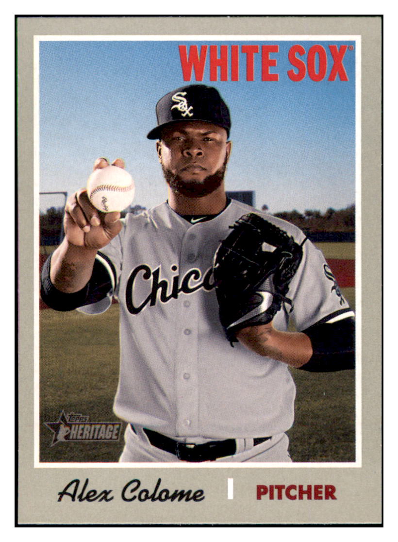 2019 Topps Heritage Alex Colome    Chicago White Sox #342 Baseball card    TMH1B simple Xclusive Collectibles