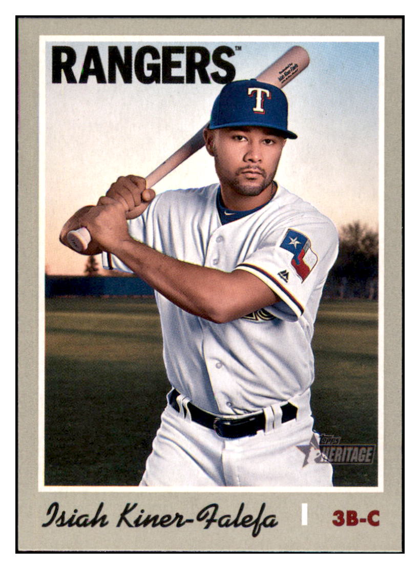 2019 Topps Heritage Isiah
Kiner-Falefa Texas Rangers #285
Baseball card TMH1B simple Xclusive Collectibles