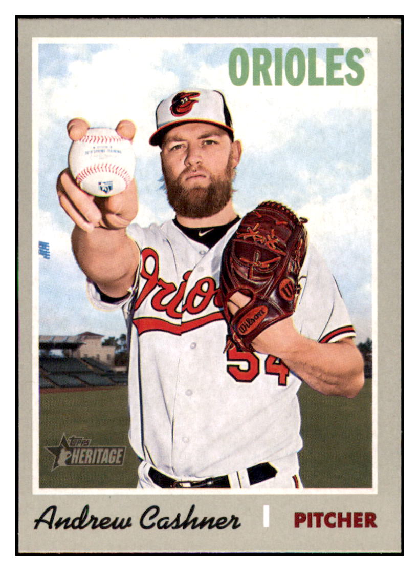 2019 Topps Heritage Andrew Cashner    Baltimore Orioles #182 Baseball card    TMH1B simple Xclusive Collectibles