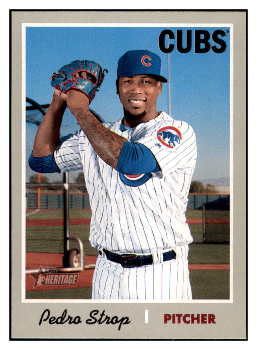 2019 Topps Heritage Pedro Strop Chicago Cubs #346 Baseball card TMH1B_1a simple Xclusive Collectibles