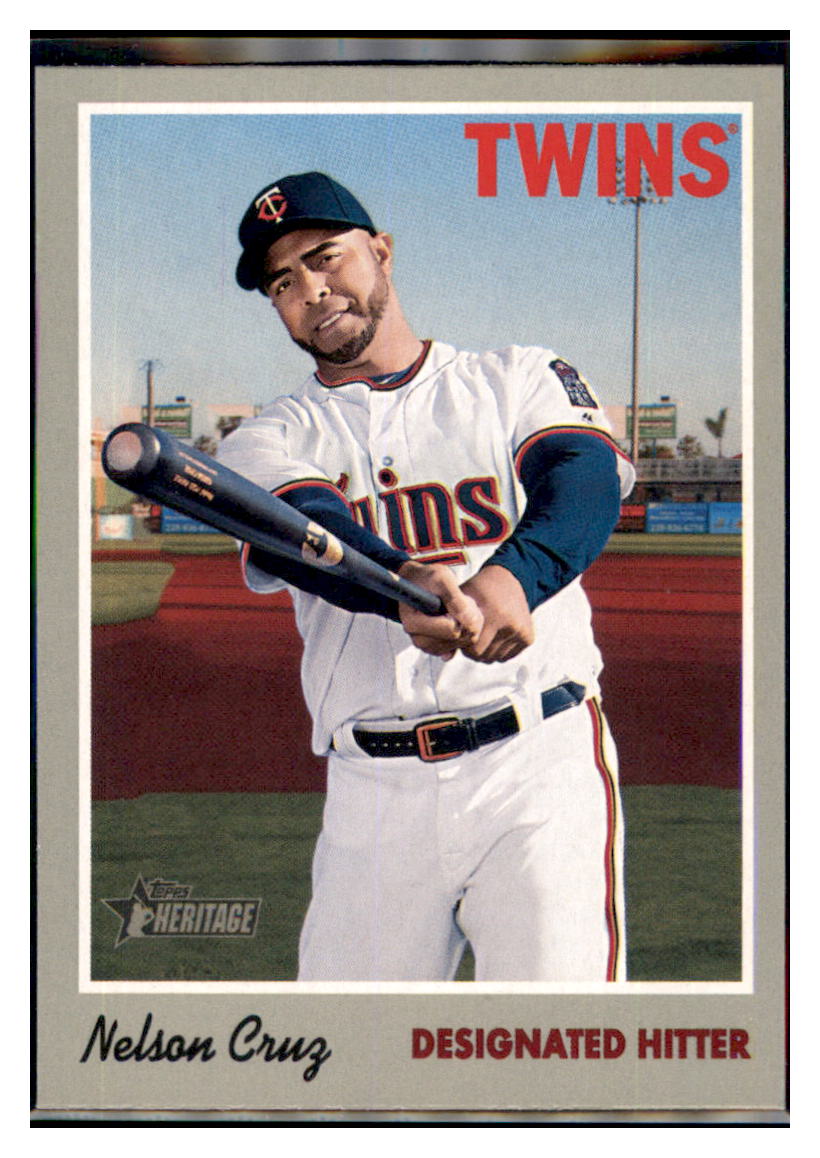 2019 Topps Heritage Nelson Cruz Minnesota Twins #134 Baseball card TMH1B simple Xclusive Collectibles