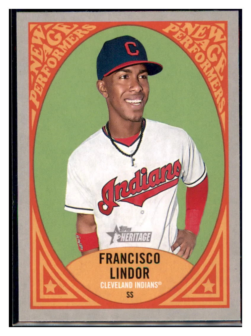 2019 Topps Heritage Francisco Lindor    Cleveland Indians #NAP-7 Baseball
  card    TMH1B simple Xclusive Collectibles
