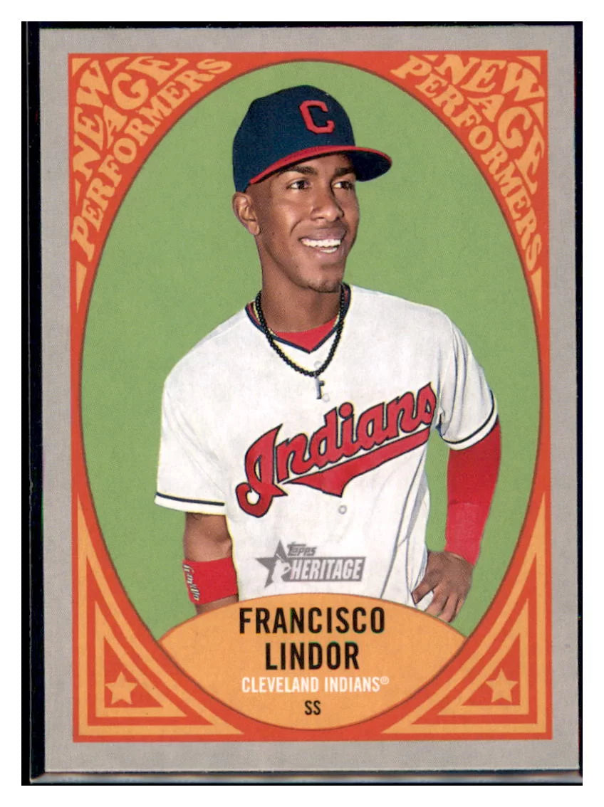 2019 Topps Heritage Francisco Lindor    Cleveland Indians #NAP-7 Baseball
  card    TMH1B simple Xclusive Collectibles   