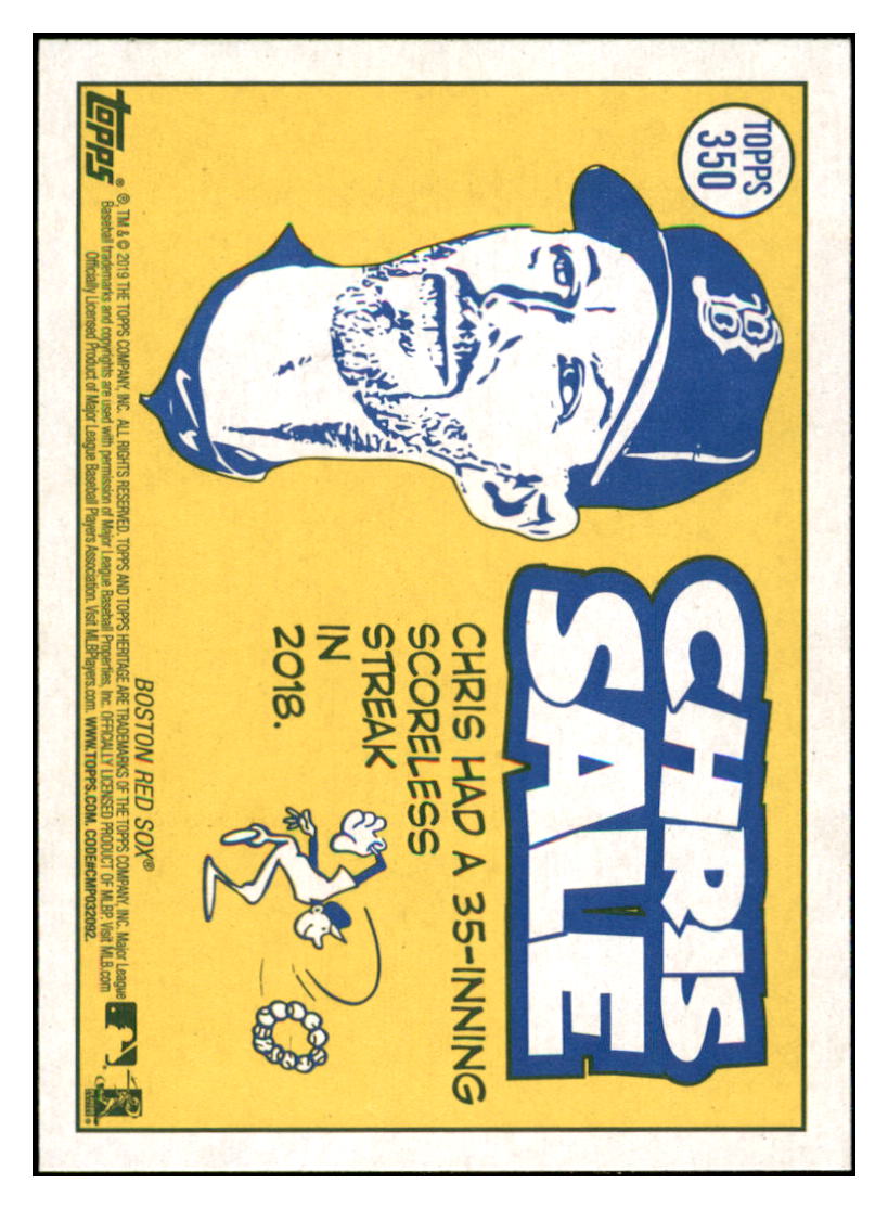 2019 Topps Heritage Chris Sale    Boston Red Sox #350 Baseball card Sporting NewsTMH1B simple Xclusive Collectibles
