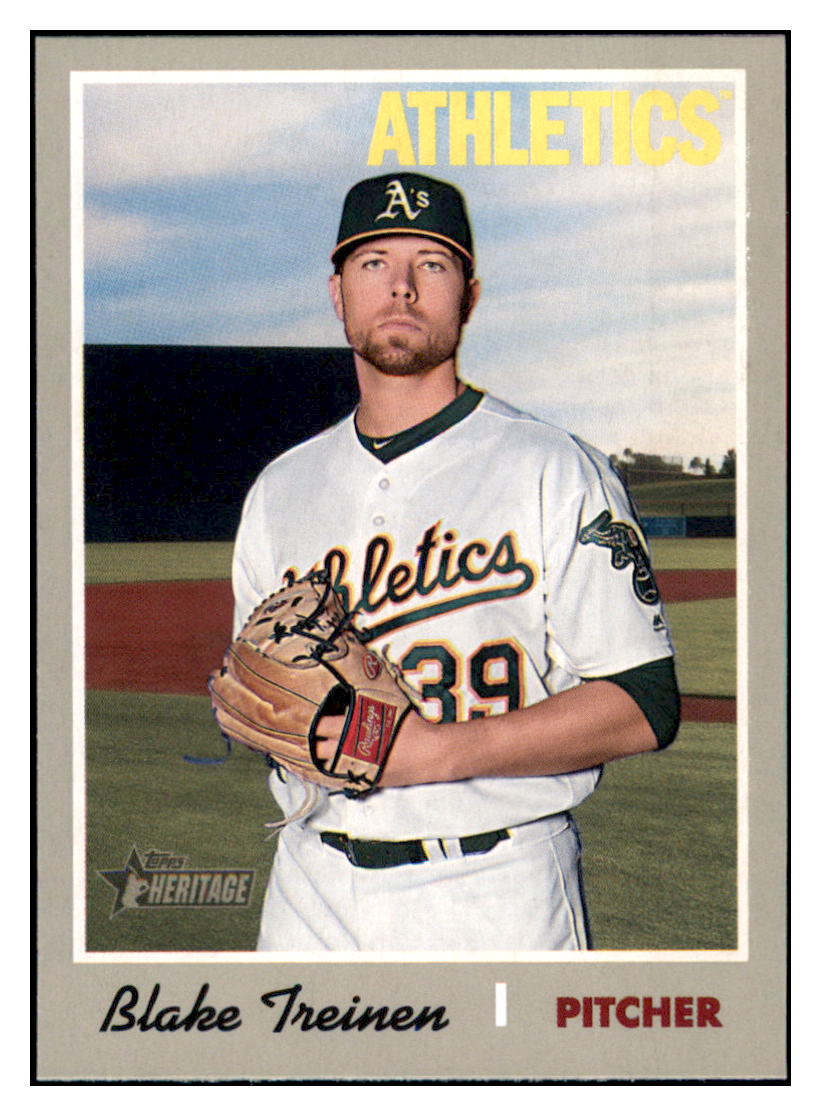 2019 Topps Heritage Blake Treinen Oakland Athletics #233 Baseball card TMH1B simple Xclusive Collectibles