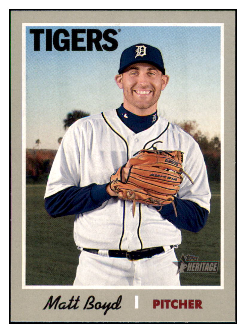 2019 Topps Heritage Matt Boyd Detroit Tigers #152 Baseball card TMH1B simple Xclusive Collectibles