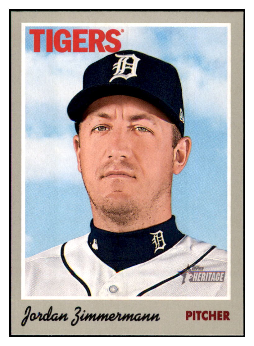 2019 Topps Heritage Jordan
Zimmermann Detroit Tigers #12
Baseball card TMH1B_1b simple Xclusive Collectibles