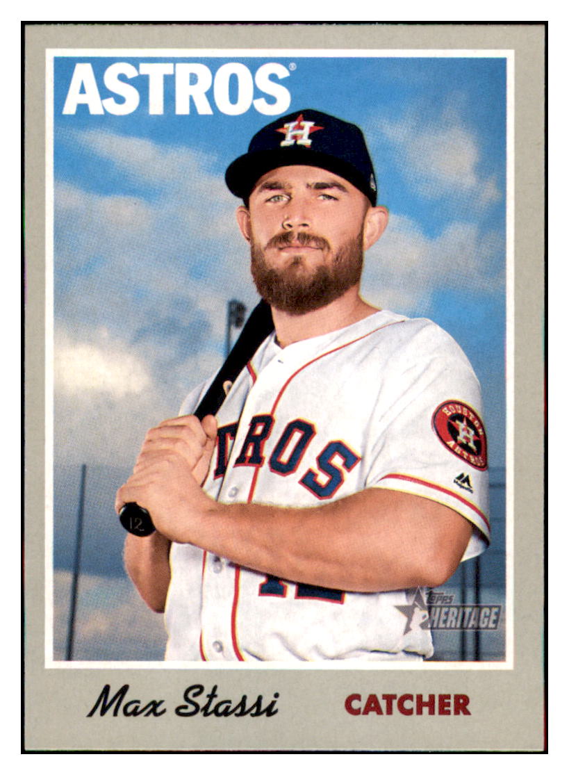 2019 Topps Heritage Max Stassi Houston Astros #126 Baseball card TMH1B simple Xclusive Collectibles